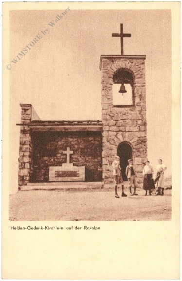 rax, helden gedenk kirchlein auf der raxalpe