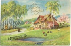ostern bauernhofansicht