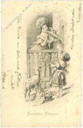 ostern dame kauft palmkätzchen