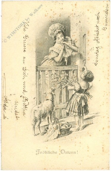 ostern dame kauft palmkätzchen