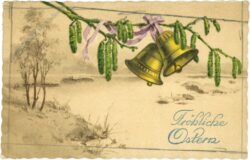 ostern birkenzweig mit glocken