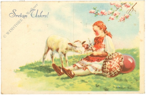ostern mädchen mit kuh ostern mädchen mit kuh