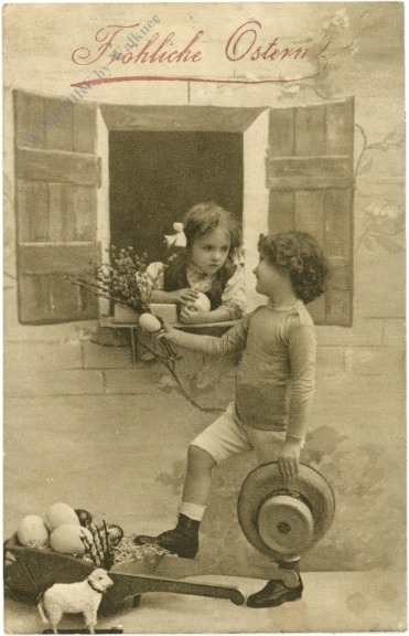 ostern kinder am fenster ostern kinder am fenster