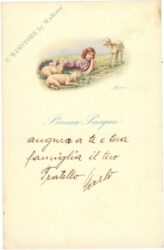 ostern mädchen mit lämmern