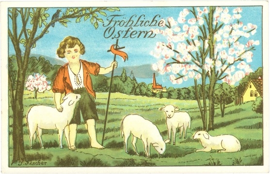 ostern hirte mit schafen ostern hirte mit schafen
