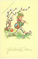 ostern bub spielt flöte