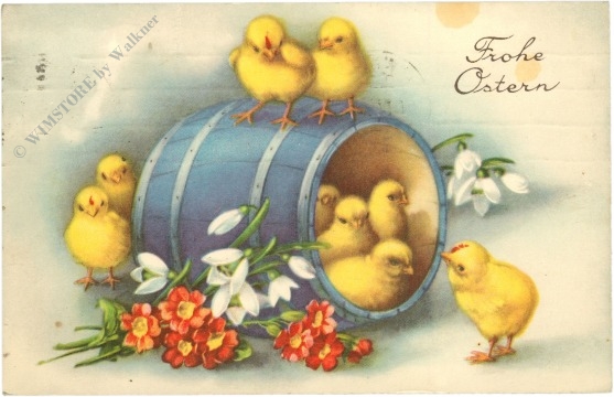 ostern küken in einem offenen fass ostern küken in einem offenen fass