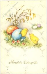 ostern küken mit eiern
