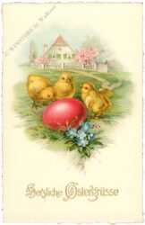 ostern küken mit ei