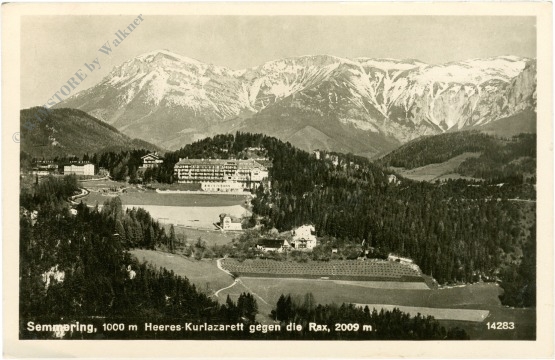 semmering, heeres kurlazarett gegen die rax