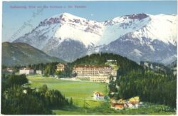 semmering, blick auf das kurhaus und die raxalpe
