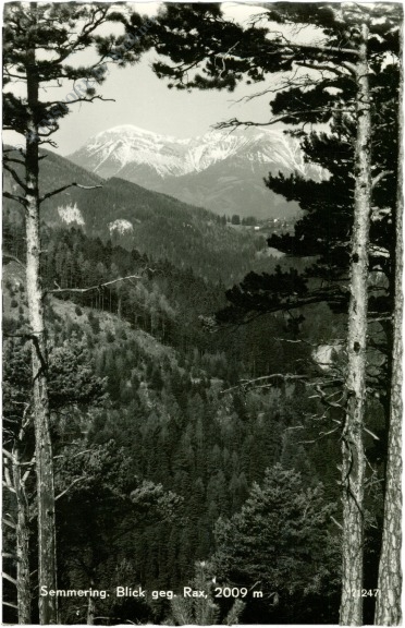 semmering, blick gegen rax