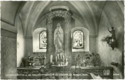 st. corona am wechsel, lourdesgrotte in der wallfahrtskirche