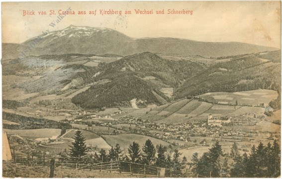 st. corona am wechsel, blick auf kirchberg und schneeberg