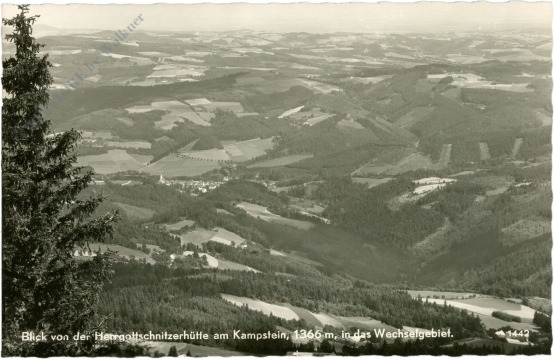 st. corona am wechsel, blick von der herrgottschnitzerhütte am kampstein in das wechselgebiet