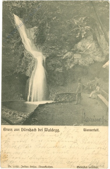 waldegg, gruss aus dürnbach, wasserfall waldegg, gruss aus dürnbach, wasserfall
