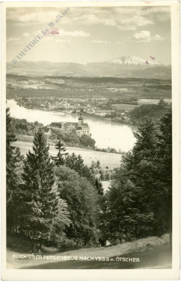 ybbs an der donau, blick über persenbeug nach ybbs mit Ötscher ybbs an der donau, blick über persenbeug nach ybbs mit Ötscher