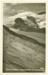großglockner, blick auf pasterze und oberwalderhütte vom hoffmannsweg