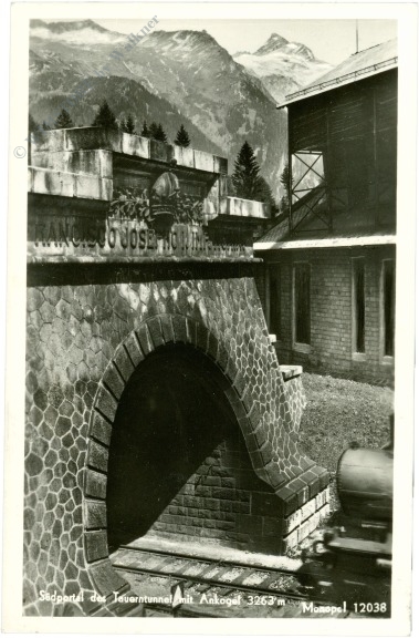 mallnitz, südportal der tauerntunnel mit ankogel