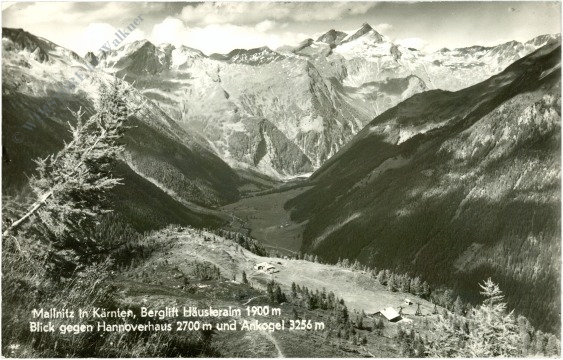 mallnitz, berglift häuzsleralm, blick gegen hannoverhaus und ankogel