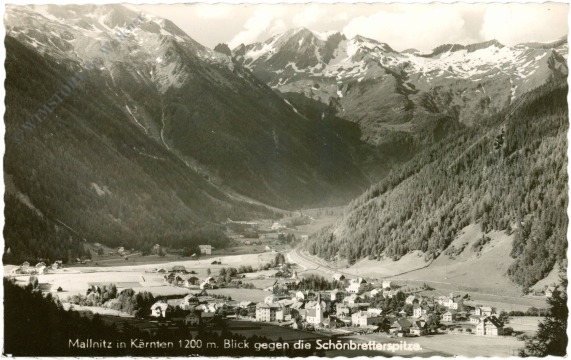 mallnitz, blick gegen die schönbretterspitze
