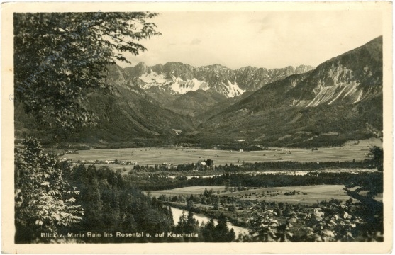 maria rain, blick ins rosental und auf koschutta maria rain, blick ins rosental und auf koschutta