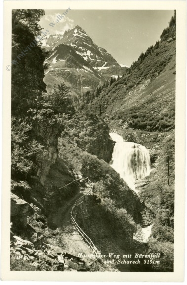 nassfeld, nassfelder weg mit bärenfall und schareck