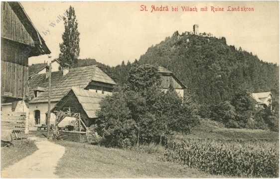 st. andrä bei villach, mit ruine landskron st. andrä bei villach, mit ruine landskron