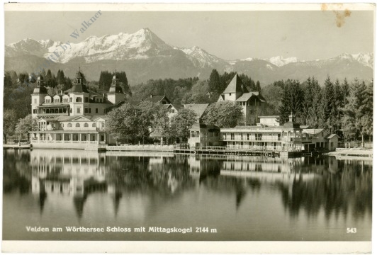 velden am wörthersee, schloss mit mittagskogel velden am wörthersee, schloss mit mittagskogel