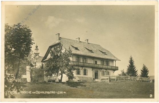 villach, hotel u. kirche am oswaldiberg