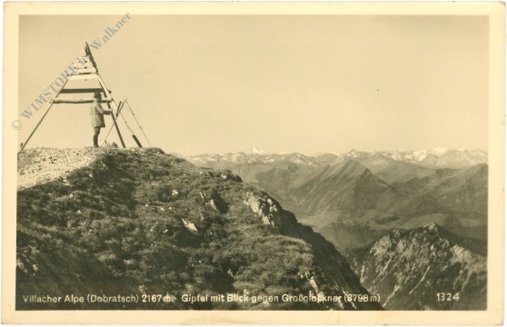 villach, villacher alpe (dobratsch), gipfel mit blick gegen großglockner villach, villacher alpe (dobratsch), gipfel mit blick gegen großglockner