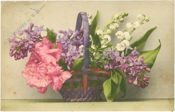 korb voll blumen
