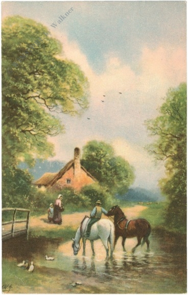 ennten und pferde am hof
