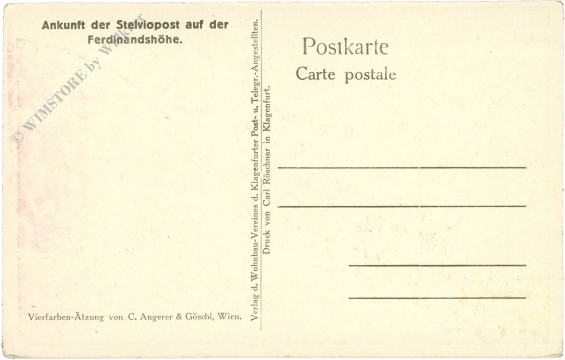 ankunft der stelviopost auf der ferdinandshöhe