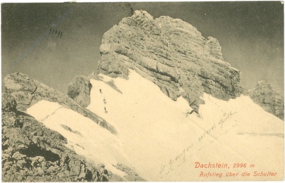 dachstein, aufstieg über die schulter