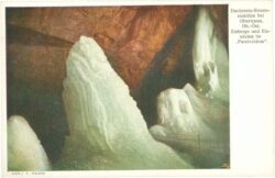 dachstein rieseneishöhle, eisberge und eissäulen im parzivaldom