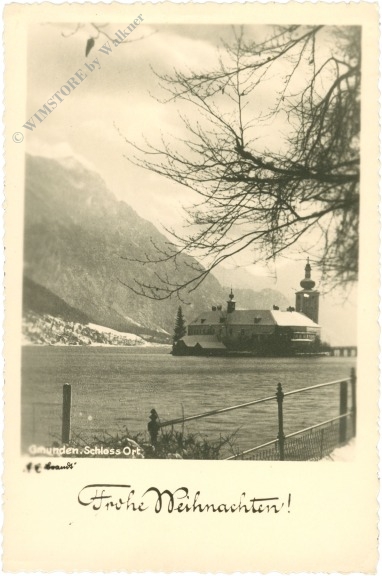 gmunden, schloss orth frohe weihnachten
