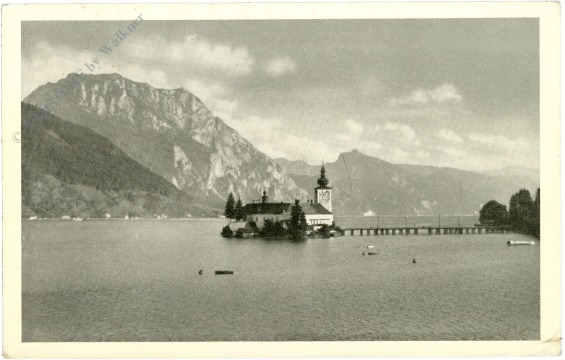 gmunden, schloss orth mit traunstein