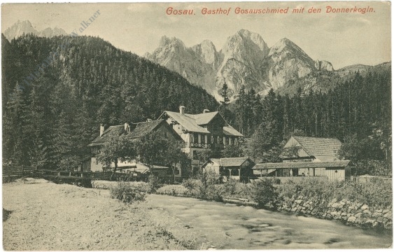 gosau, gasthof gosauschmied mit den donnerkogeln