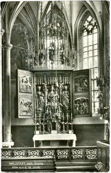 hallstatt, kath. kirche, altar aus d. 15. jhrdt. hallstatt, kath. kirche, altar aus d. 15. jhrdt.