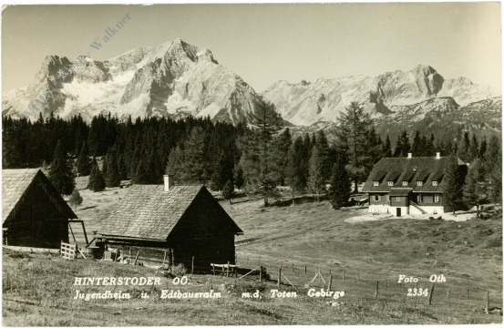 hinterstoder, jugendheim u. edtbaueralm m.d. toten gebirge