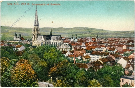 linz, gesamtansicht mit domkirche linz, gesamtansicht mit domkirche