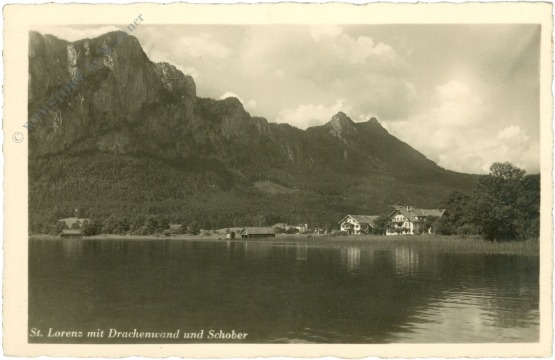 mondsee, st. lorenz mit drachenwand und schober
