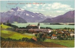 mondsee, mit dem schafberg