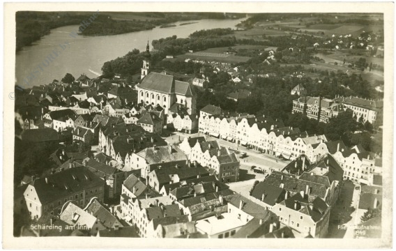 schärding am inn, fliegeraufnahme