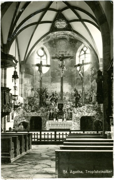 st. agatha, tropfsteinaltar