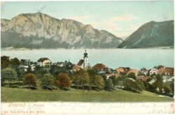 unterach am attersee, ortsansicht