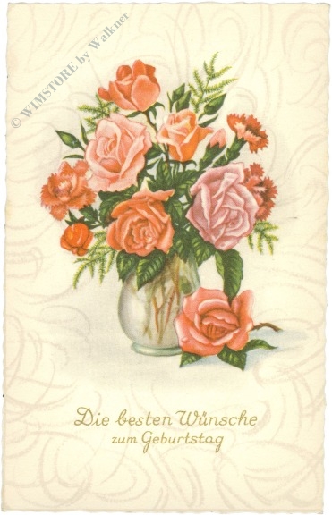 geburtstag: rosen in einer vase