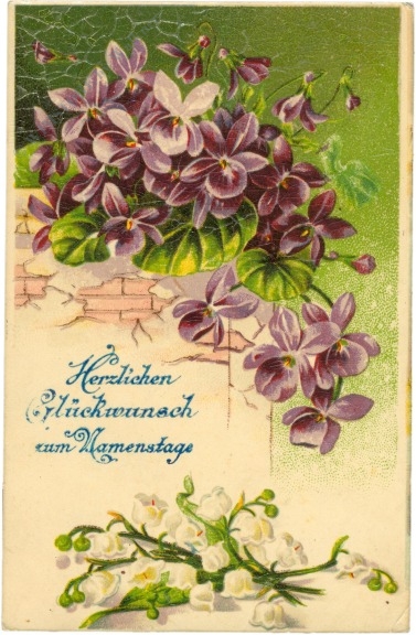 namenstag: veilchen und maiglöckchen