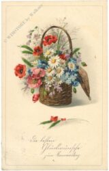 namenstag: korb voller blumen